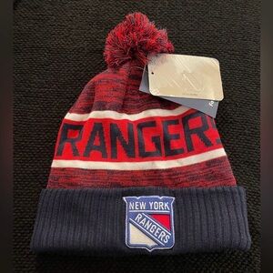 New York Rangers Knit Hat with Pom